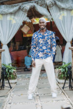 Blue pattern long sleeve shirt - Image 4