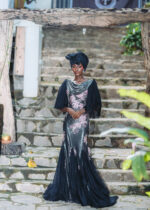 black lace bespoke dress