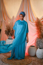 Blue two piece dress - Image 4